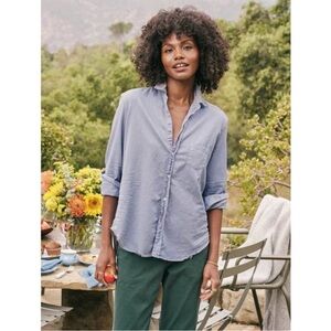 Frank & Eileen Relaxed Button Up "Eileen" Light Gray Sz S